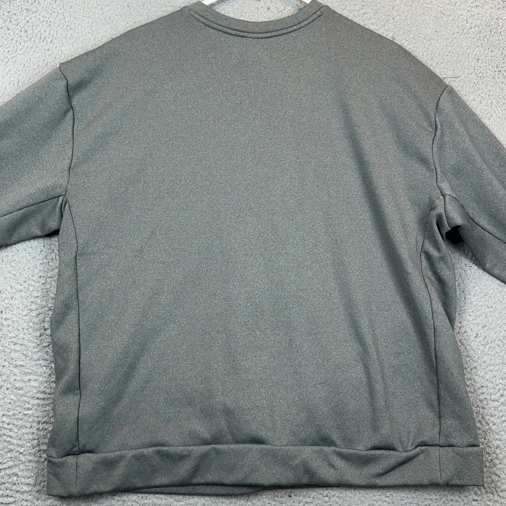 Nike Just Do It Sweatshirt Womens Large Grey Crewneck Fleece Lined Sweatshirt